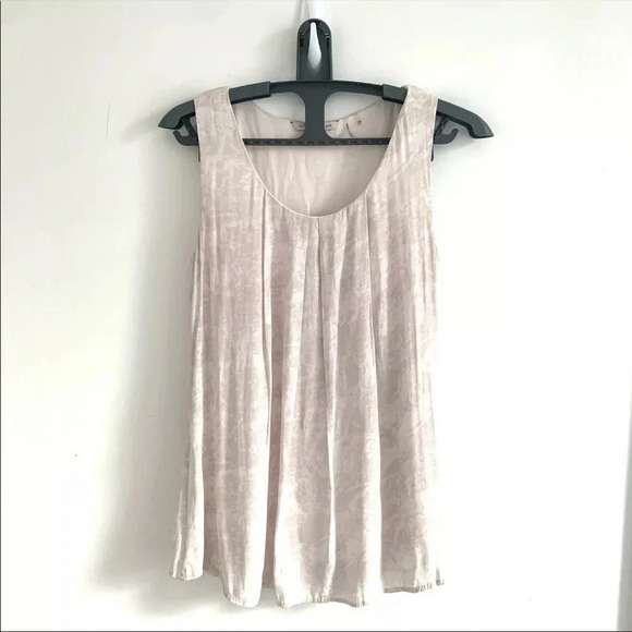 Y2K Summer Minimalist Pleated Tank Top Sleeveless Flowy Blouse Pastel - Picture 1 of 6
